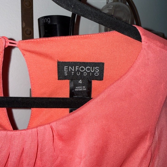 Enfocus Studio Vibrant Coral Dress - Picture 3 of 5